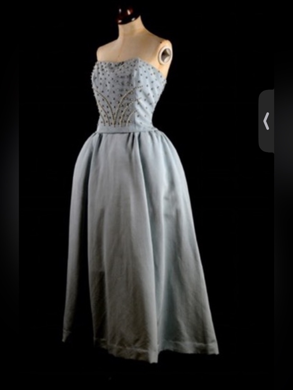50s Vintage dress Julian Rose London PALE BLUE VERY RARE